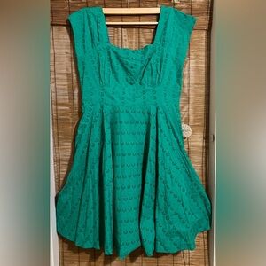 Timeless London Green Embroidered Kate Dress